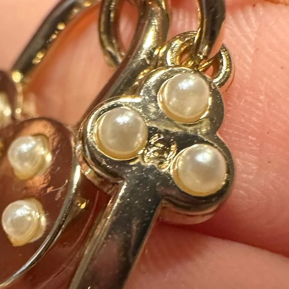 CHANEL heart and lock authentic charm on gold plated bracelet